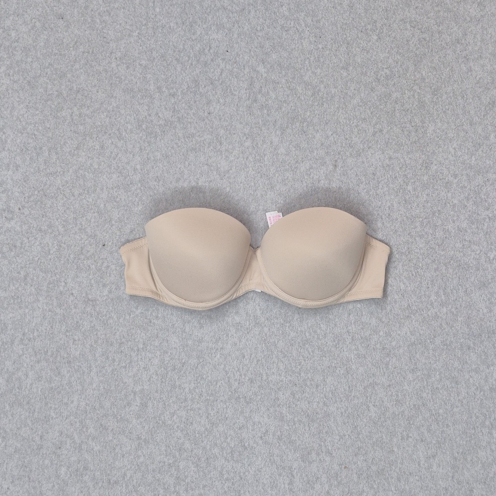 PINK Victoria's Secret Women Bra 34B Beige T Shirt Underwired Strap READ